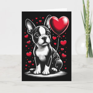 Boston Terrier Dog Valentine's Day Dog Owner Valen Card