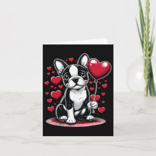 Boston Terrier Dog Valentine's Day Dog Owner Valen Card