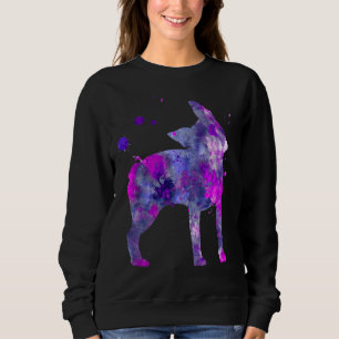 Boston Terrier Dog Watercolor Painting 2 Sweatshirt