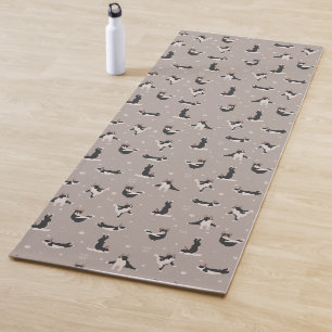 Boston Terrier dog yoga  Mat