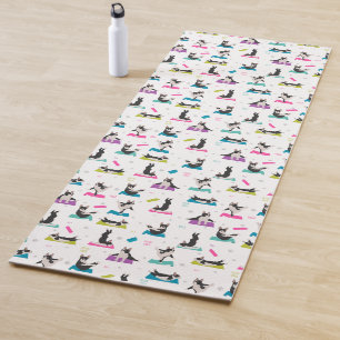 Boston Terrier dog yoga  Mat