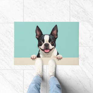 Boston Terrier Doormat Art