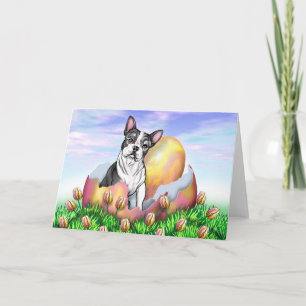 Boston Terrier Easter Surprise Card