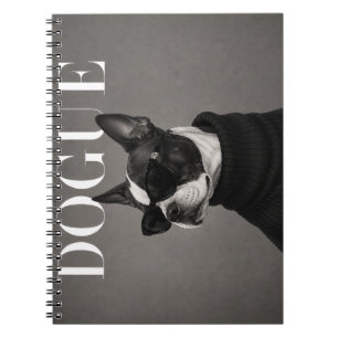 Boston Terrier Editorial Portrait Notebook