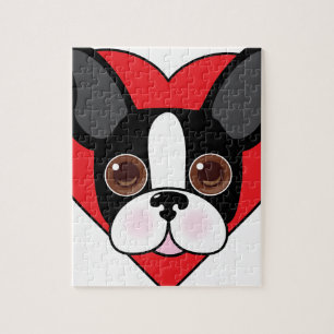 Boston Terrier Face Jigsaw Puzzle