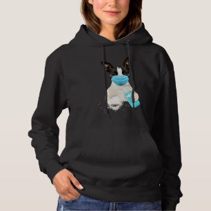 Boston Terrier Face Mask 105 Hoodie
