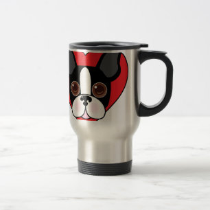 Boston Terrier Face Travel Mug