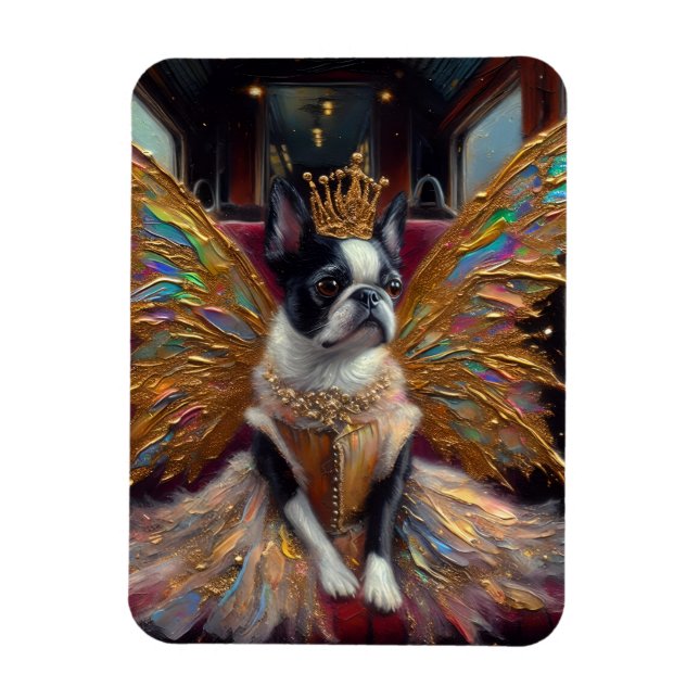 Boston Terrier Fairy Magnet (Vertical)