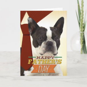 Boston Terrier Father's Day Card