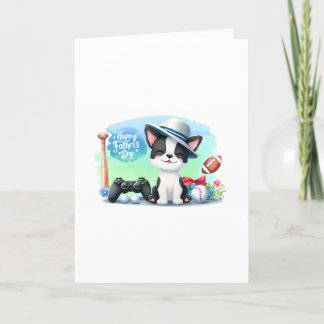 Boston Terrier Father's Day card