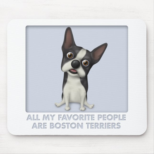 Boston Terrier Favourite Mouse Mat (Front)