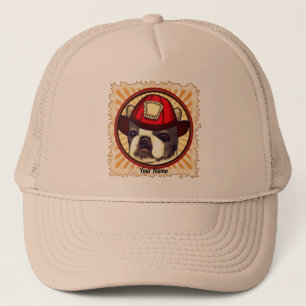 Boston Terrier Firefighter hat