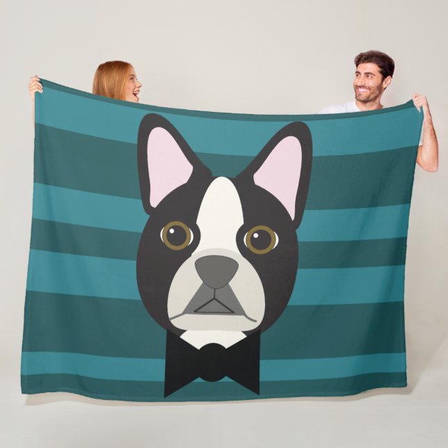 Boston Terrier Fleece Blanket (In Situ)