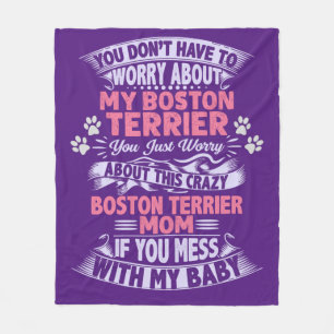 "Boston Terrier" fleece blanket.