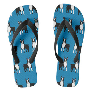 Boston Terrier Flip Flops
