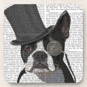 Boston Terrier, Formal Hound and Hat Coaster