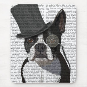 Boston Terrier, Formal Hound and Hat Mouse Mat