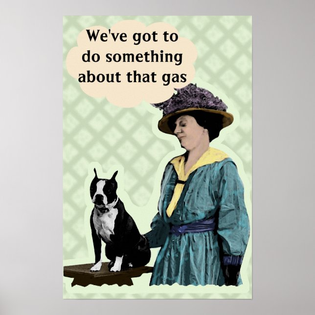 Boston Terrier Gassy Art Poster (Front)