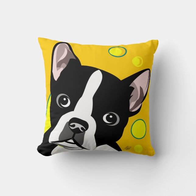 Boston Terrier Gifts Cushion (Front)