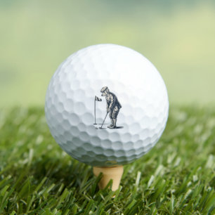 Boston Terrier Golf Vintage Dog Golfing Boston Mum Balls
