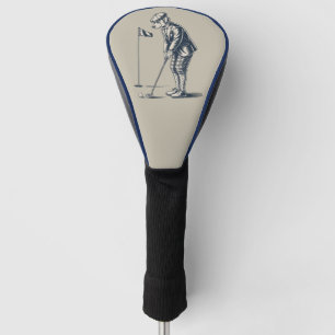 Boston Terrier Golf Vintage Dog Golfing Boston Mum Head Cover