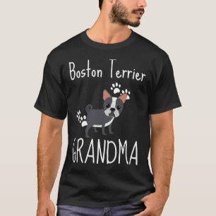 Boston Terrier Grandma  Vector Colourized T-Shirt