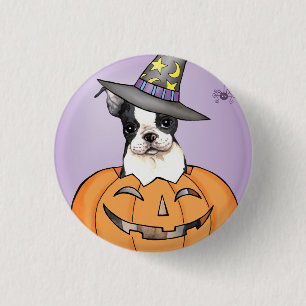 Boston Terrier Halloween 3 Cm Round Badge