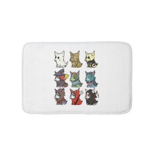 Boston Terrier Halloween Costume Bath Mat