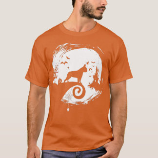 Boston Terrier Halloween Costume Bostie Moon T-Shirt