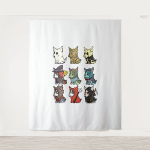 Boston Terrier Halloween Costume Tapestry