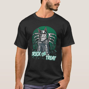 Boston Terrier Happy Halloween Costume Skeleton Pr T-Shirt