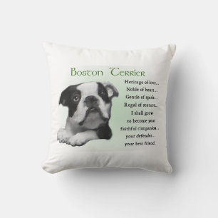 Boston Terrier Heritage of Love Cushion