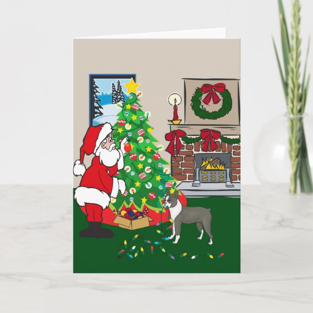 boston terrier holiday card (Front)