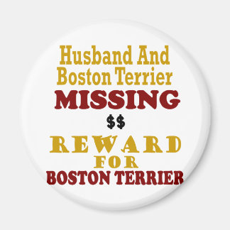 Boston Terrier & Husband Missing Reward For Bosto Magnet