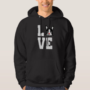 Boston Terrier  I Love My Bostie  For Dog Hoodie