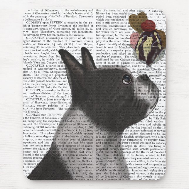 Boston Terrier Ice Cream Mouse Mat (Front)