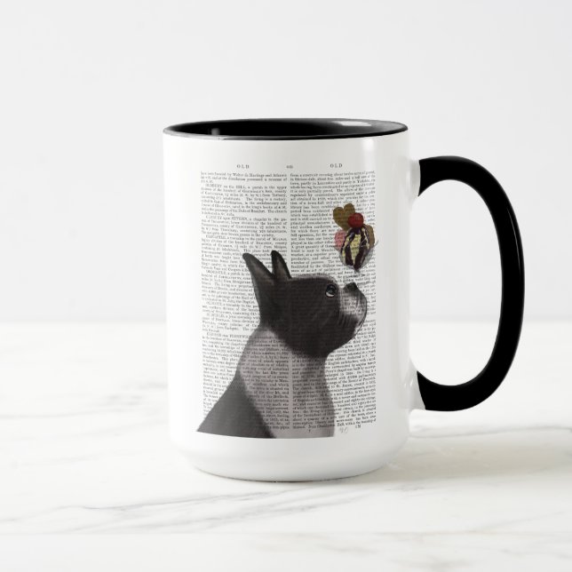 Boston Terrier Ice Cream Mug (Right)