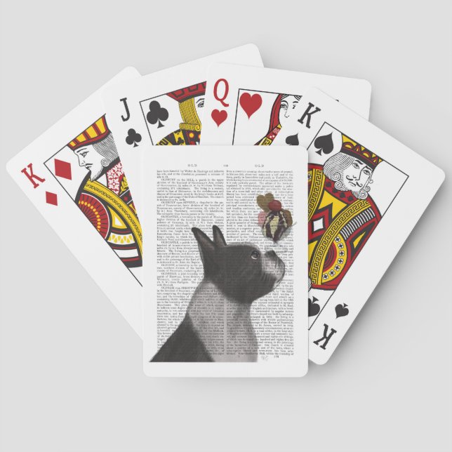 Boston Terrier Ice Cream Playing Cards (Back)