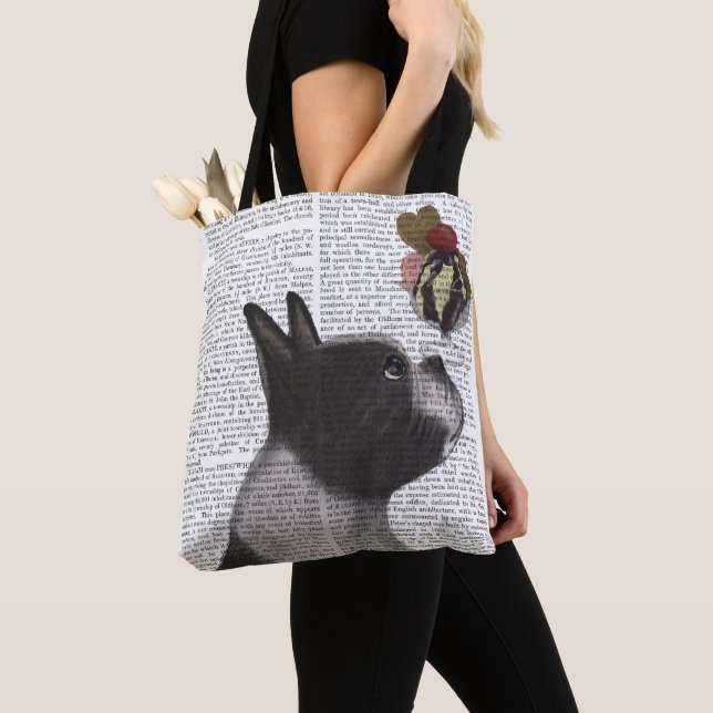 Boston Terrier Ice Cream Tote Bag (Close Up)