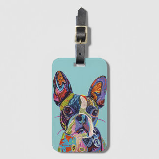 Boston Terrier illustration Luggage Tag