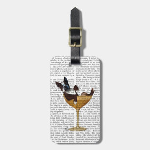 Boston Terrier in Cocktail Glass 2 Luggage Tag