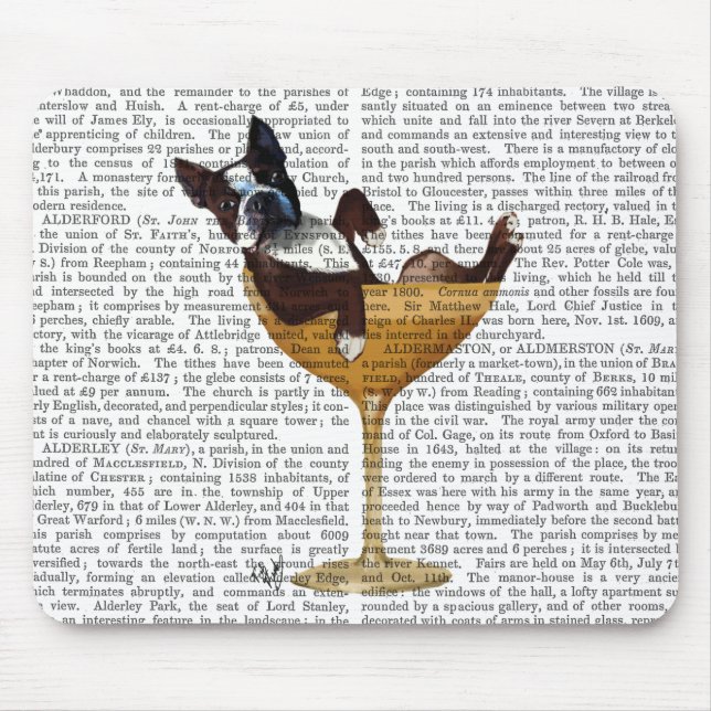 Boston Terrier in Cocktail Glass 2 Mouse Mat (Front)