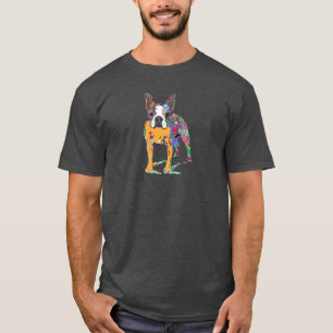 Boston Terrier in graffiti T-Shirt