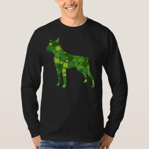 Boston Terrier Irish Green Shamrock C  St Patricks T-Shirt