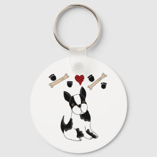 Boston Terrier Key Ring