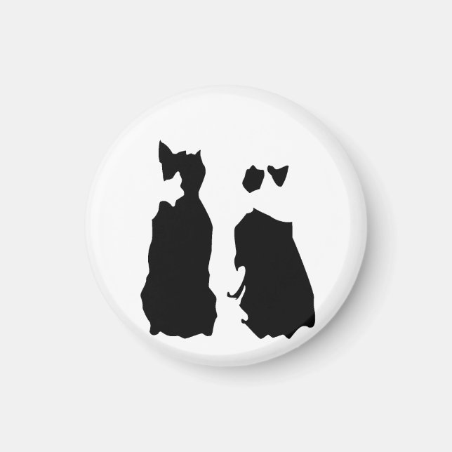 BOSTON TERRIER KOTARO & TEN TEN MAGNET (Front)
