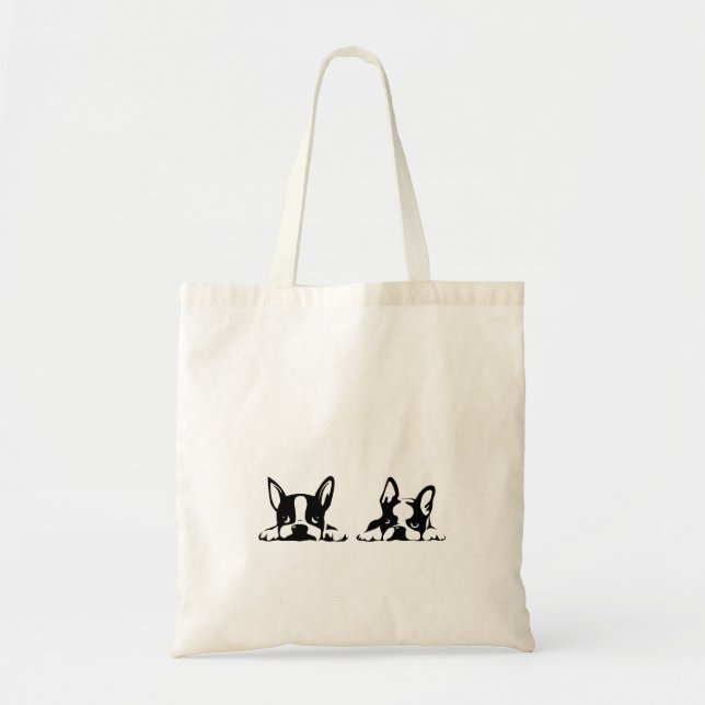 BOSTON TERRIER KOTARO & TEN TEN TOTE BAG (Front)