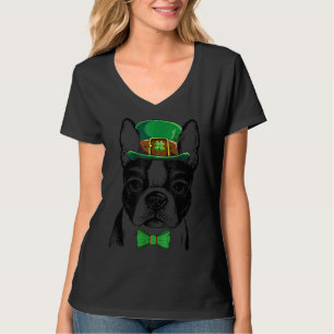 Boston Terrier Leprechaun St Patrick Day Irish T-Shirt