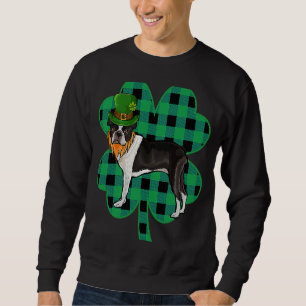 Boston Terrier Leprechaun St Patricks Day Lucky C Sweatshirt