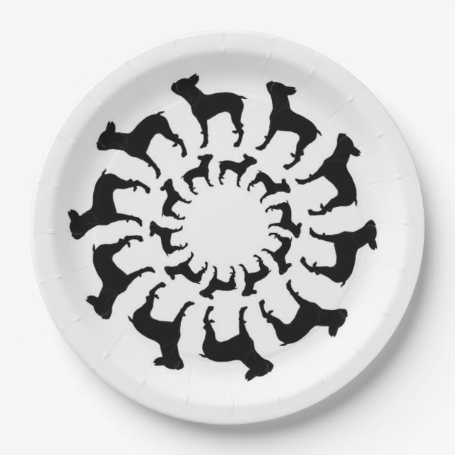 Boston Terrier Love Paper Plate (Front)